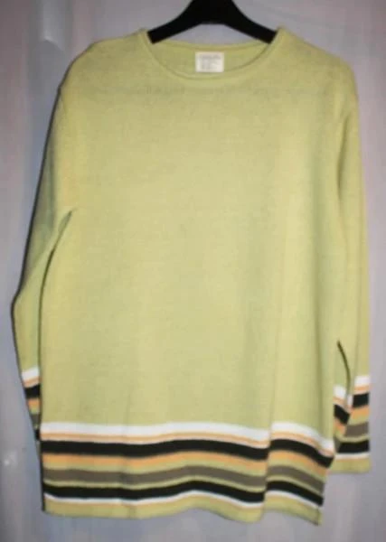 #Haut pull beige-vert T42/44 (plutôt 42)
